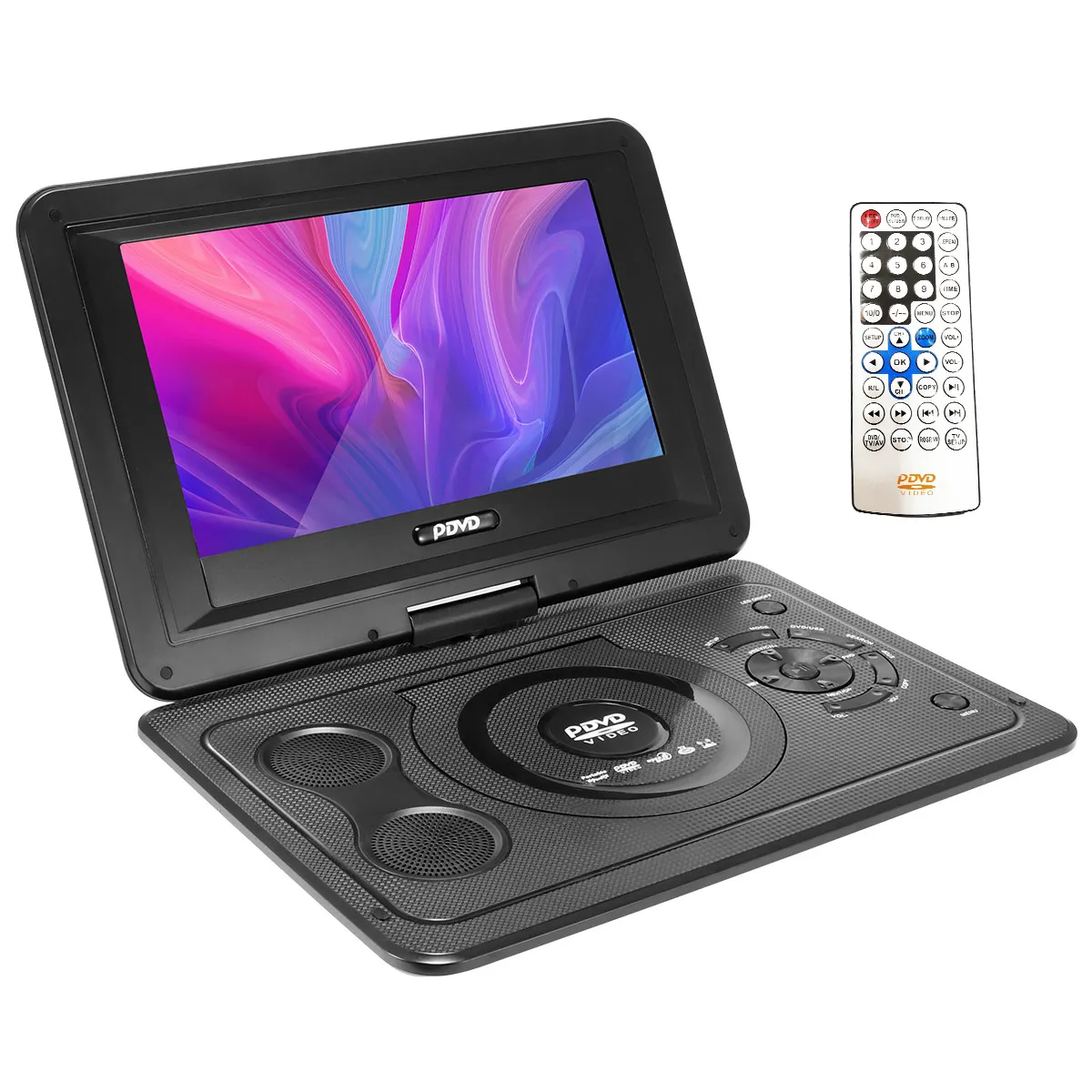 Đầu DVD Di Động Có Thể Sạc Lại 10-Inch Với TV Đầu DVD Di Động Màn Hình Xoay Lớn Có Bộ Sạc Trên Ô Tô