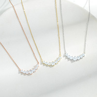 XL61520 Fashion dainty gold plated women jewelry row diamond big zircon pendant necklaces