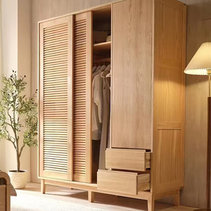 Preiswerter Massivholz-Kleiderschrank Direkt ab Werk in Modernem Design für Schlafzimmer- und Wohnzimmermöbel - Product Image 4