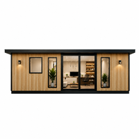Cabane préfabriquée moderne de luxe, bureau de jardin, abri en acier avec panneaux isolés, solution de logement portable ADU, mini-maison