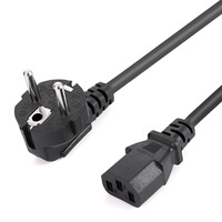 Câble d'alimentation standard européen EU, rallonge à 3 broches, certifié CE, 220V, conducteur en cuivre, longueur personnalisée