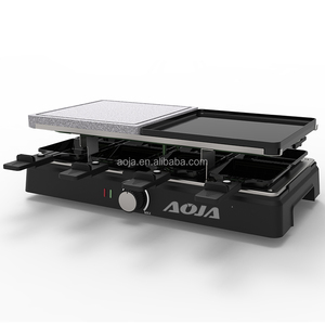Barbecue Électrique de Table pour 8 Personnes, Gril <span class=keywords><strong>Raclette</strong></span> Sans Fumée avec 8 Plaques, Idéal pour Toute <span class=keywords><strong>la</strong></span> Famille - Product Image 2
