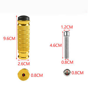 Reposapiés de Aluminio para Motocicleta, Pedales de Repuesto Coloridos con Tornillo M8, Ajustables, Piezas de Repuesto - Product Image 6