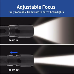 Đèn Pin <span class=keywords><strong>LED</strong></span> 2000LM Nhôm Có Thể Phóng To Mạnh Mẽ Đèn Pin <span class=keywords><strong>Led</strong></span> Chiến Thuật 3 Chế Độ Tự Vệ Sạc Được - Product Image 6