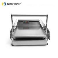 Machine à griller les pains à hamburger pour restaurant rapide, appareil électrique robuste pour réchauffer les pains à burger, caraméliseur de pains double face