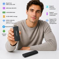 Dongle Android TV Stick personnalisé 2026 WiFi5 Android 13 2 Go 8 Go Quad Core 8K HDR/H265 Boîtier TV OTT avec commande vocale BT
