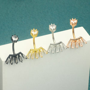 Gioielli per il corpo Ombligo 14G Crystal CZ anello per <span class=keywords><strong>ombelico</strong></span> fiore in acciaio inossidabile <span class=keywords><strong>serpente</strong></span> cuore anello per pancia <span class=keywords><strong>Piercing</strong></span> ciondola l'<span class=keywords><strong>ombelico</strong></span> - Product Image 4