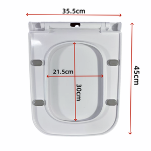 <span class=keywords><strong>Tapa</strong></span> de inodoro <span class=keywords><strong>cuadrada</strong></span> con cierre suave, Instalación <span class=keywords><strong>universal</strong></span> moderna con un clic, precio bajo - Product Image 4