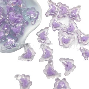 Transparent Acrylic Butterfly <b>Beads</b> For Bracelet Making Bulk Loose <b>Beads</b> Summer 2024 Yiwu Origin - Product Image 1
