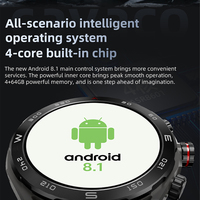Montre connectée HW18 Call 2 4G avec carte SIM, écran AMOLED 1,43 pouce, 4+64 Go, appels vidéo, Android 8.1, Wi-Fi, GPS, positionnement 4G, caméra intégrée