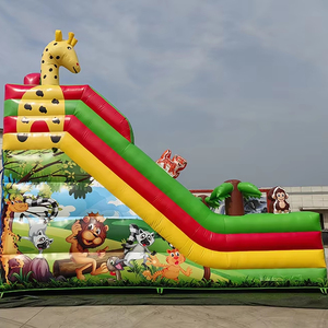 Castillo Inflable Comercial con Tobogán de <span class=keywords><strong>Jirafa</strong></span>, Temática Animal para Niños, Ideal para Fiestas y Eventos en Parques, Incluye Kits de Reparación - Product Image 2