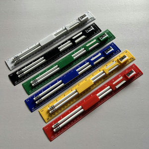Set di Righelli Multifunzione 3 in <span class=keywords><strong>1</strong></span> da 30cm, Strumento di Misurazione di Precisione per Disegno Tecnico e Uso Quotidiano con Bordo Dritto e Angolo - Product Image 4