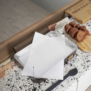 Papier sulfurisé de qualité <span class=keywords><strong>alimentaire</strong></span> blanc blanchi, enduit, antiadhésif, résistant à l'humidité, biodégradable et écologique, 30 g/m², 16x24 pouces, en gros - Product Image 3