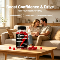 Gummies de renforcement masculin à marque privée : Complément Osterone Booster pour hommes – Favorise une vitalité accrue et la croissance musculaire
