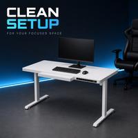 Bureau de jeu AOR, tables de jeu réglables en hauteur, surface en fibre de carbone, structure en métal, montage facile, surface en MDF PVC, vente en gros d'usine