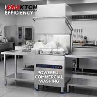 Lave-vaisselle commercial en acier inoxydable, machine à laver la vaisselle approuvée CSA avec cycle de nettoyage rapide pour restaurant, bar, cuisine