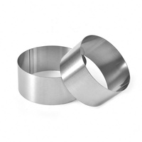 6 pièces/ensemble en acier inoxydable anneau de cuisson gâteau outils ensemble rond Tresemme Mousse gâteau sans couture anneau de cuisson moule anneau plaque de cuisson