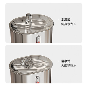 Fontaine à eau automatique pour chat en acier inoxydable avec filtre, distributeur d'eau pour animaux de compagnie de grande capacité pour chiens et chats - Product Image 5