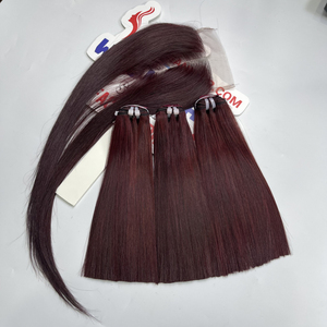 Extensions de cheveux humains vietnamiens Remy, tissage machine, texture naturelle, lisses, qualité supérieure - Product Image 2