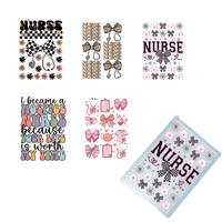 Autocollants de couverture UVDTF personnalisés pour journal de médecin/infirmière, imperméables, 3D, faciles à décoller, supportent les commandes personnalisées, enveloppes UV DTF pour carnet A5