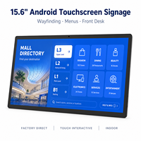Layar Sentuh Android 15,6 Inci, Dapat Dipasang di Dinding, Meja, atau Lantai, untuk Penunjuk Arah, Menu Digital, Layar Resepsionis, Penggunaan Hotel dan Mal