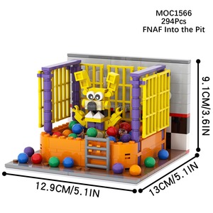 FNAF Freddy Bonnie Chica Foxy Midnight Bear Stage MOC, Sets de Bloques de Construcción, Bloques de Plástico ABS para Armar, Modelo de Juguete, 50 Piezas, para Mayores de 14 Años - Product Image 5