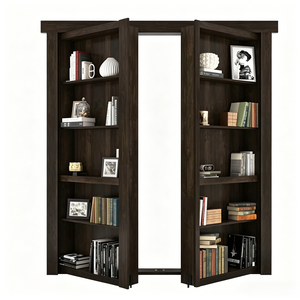 <span class=keywords><strong>Porte</strong></span> Murphy invisible en bois massif et contreplaqué avec étagère dissimulée, taille personnalisée, surface finie pour la décoration de la maison, de l'hôtel et de la cuisine - Product Image 3