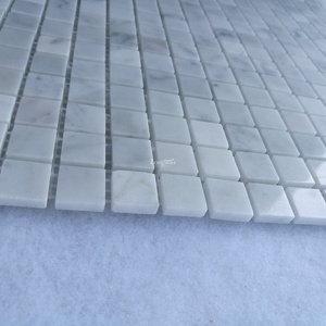 Mosaïque de carreaux de Carrare <span class=keywords><strong>italienne</strong></span> blanche petit <span class=keywords><strong>sol</strong></span> en marbre carré salle de <span class=keywords><strong>douche</strong></span> d'hôtel carreaux marbres - Product Image 4