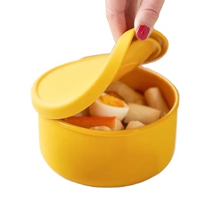 Circular silicone <b>lunch</b> <b>box</b> 700ml large capacity microwave heated silicone fresh-keeping <b>box</b> snack salad bento <b>box</b> - Product Image 1
