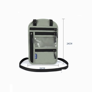 Porte-passeport personnalisé anti-RFID, sac de voyage pour argent et cartes, sacoche de protection pour documents à suspendre au cou - Product Image 5