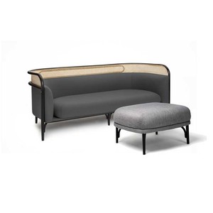 Ensemble de canapés d'extérieur en bois japonais avec coussins imperméables pour patio, hôtel, <span class=keywords><strong>appartement</strong></span> et hôpital - Product Image 5