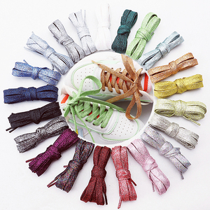 Lacci per Scarpe Personalizzati in Glitter Dorato Metallizzato, Lacci Colorati con Paillettes per Scarpe Sportive e Sneakers - Product Image 1