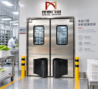 Porte industrielle à ouverture plate en alliage d'aluminium léger, résistant à la corrosion, certifiée CE, design moderne, idéale pour les salles de sport