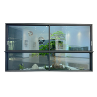 Ventana Corredera Insonorizada de Aluminio con Rotura de Puente Térmico y Perfil Delgado de Vidrio Transparente para el Hogar
