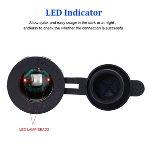 Presa <span class=keywords><strong>Accendisigari</strong></span> Impermeabile Modificata con Luce per <span class=keywords><strong>Auto</strong></span> 12-24V in Plastica - Product Image 3