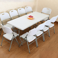 Table rectangulaire ronde et pliable, chaise, en plastique, pour l'école, taille personnalisée, vente en gros, pièces