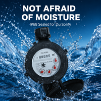 Compteur d'eau chaude multi-jets rotatif à 360° en nylon, filetage BMAG BSP NPT DN15 DN20 R160, ligne à impulsions, IP68, certifié ISO CE, OEM, 1,5-16 m³/h