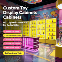 Armoire d'affichage LED moderne sur mesure, directement de l'usine |   Présentoir multifonctionnel et écologique pour les magasins de poupées et les boutiques