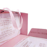 Emballage cadeau rose de qualité supérieure, boîtes en carton ondulé pour l'expédition avec poignée en ruban