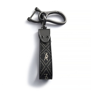 Llavero de tela retro moderno con gancho metálico para coche/motocicleta y logotipo personalizado - Product Image 5