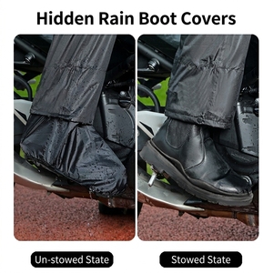 Conjunto <span class=keywords><strong>de</strong></span> Chaqueta y Pantalones Impermeables y Cortavientos para Motociclistas, Protección Completa Contra Lluvia Intensa - Product Image 6
