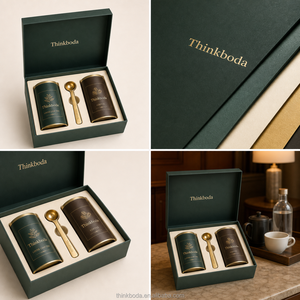 Caja de Regalo de Té y Café Personalizada con Cierre Magnético Rígido y Cuchara Medidora <span class=keywords><strong>para</strong></span> <span class=keywords><strong>Regalos</strong></span> Corporativos - Product Image 3