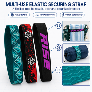 Anello Elastico Colorato in Poliestere e Lattice Senza Chiusura <span class=keywords><strong>per</strong></span> Tappetini Yoga, Sacchi a Pelo, <span class=keywords><strong>Coperte</strong></span> e Organizzazione Lavanderia - Product Image 1