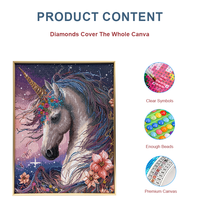 Peinture au diamant 5D DIY licorne de haute qualité, écologique, style moderne, imprimée et personnalisable pour la décoration de la maison, du salon et comme cadeaux