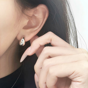 Yinruitai S999 Sterling Silver Teardrop Earrings Drop Earrings For Women Everyday Wear Pure Silver Jewelry ES1169 ES1170 - Product Image 1