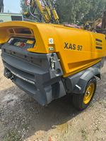 Compresor de Aire Diésel Usado Atlas Copco, Compresor de Aire de Tornillo Portátil Modelo XAS97 con Motor Diésel Deutz de 7 Bares, China