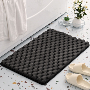 Alfombra de Baño Rectangular Moderna de Color Sólido, de Fibra de Poliéster Absorbente, 60x90cm - Product Image 2