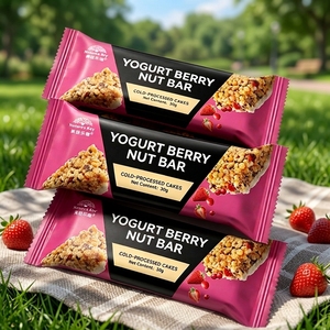 Barre protéinée faible en glucides aux fruits et noix, à l'huile <span class=keywords><strong>de</strong></span> <span class=keywords><strong>coco</strong></span>, collation énergétique, OEM, marque privée - Product Image 2