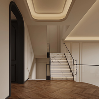 Service de design d'intérieur de villa de luxe à la française, rendu 3D et projet clé en main, solution architecturale personnalisée tout-en-un
