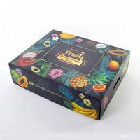 Boîte en carton ondulé écologique personnalisée avec estampage à chaud doré, emballage cadeau haut de gamme pour fruits